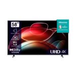 Téléviseur Hisense 58A6K – TV 58’’ UHD 4K Smart VIDAA - Dolby Vision - Direct Full Array + Rallonge OFFERTE – Image 2