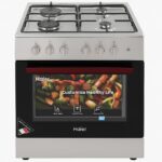 Cuisinière Haier 60x60 – 4 Feux (3 Gaz + 1 Électrique) avec Four Électrique – Gris Noir – HCR2031EESB – Image 2