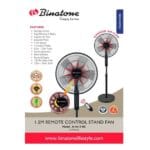 Ventilateur sur pied - Binatone - 16" - Avec télécommande - A-1612RC - Noir/Rouge - Garantie 3 Mois – Image 3