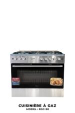 Cuisinière 5 Feux - ROCH 90x60 en Inox – Four à Gaz avec Tournebroche & Design Moderne (Modèle F9L50 G2IL / RGC90EG) – Image 2