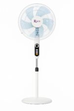 Ventilateur sur Pied ROCH 18” RSF1801D - 5 Pales, 3 Vitesses, Hauteur Réglable - Blanc | ABD Electro Sénégal