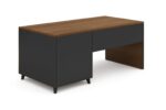 Bureau Professionnel Compact Modèle OZ-1913-12 – 120x60 cm – Design Bois & Graphite – Image 2