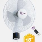 Ventilateur mural ROCH 18 pouces avec télécommande RWF-1805R-D – Silencieux, réglage à distance, oscillation – Livraison rapide Sénégal – Image 2