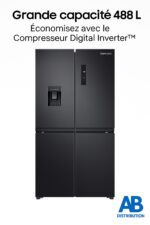 Réfrigérateur Samsung Multiportes RF48A401EB4 – 488L – Noir – Avec Distributeur d’Eau – Image 2