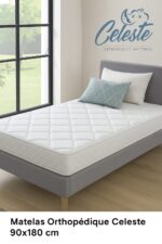 Matelas Orthopédique -,Céleste - 90x180 cm - Confort et Soutien Optimal pour un Sommeil Réparateur