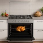 Cuisinière Haier 5 Feux 90x60 – 4 Feux à Gaz + 1 Électrique – Four Double Grill avec Tournebroche – Allumage Électrique – Gris Inox – HCR6041EGS – Image 2