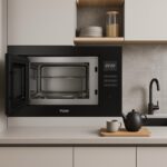 Micro-ondes encastrable - Haier - 30L Noir Miroir HBMW30GB – Gril, Commande Digitale, 10 Programmes Automatiques – Image 3