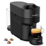 Machine à Café Nespresso DeLonghi Vertuo Pop ENV90B – Centrifusion™, Espresso & Mug, 1260W, Réservoir 1.1L – Noir Mat