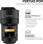 Machine à Café Nespresso DeLonghi Vertuo Pop ENV90B – Centrifusion™, Espresso & Mug, 1260W, Réservoir 1.1L – Noir Mat – Image 2