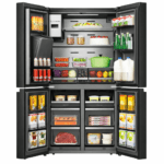 Réfrigérateur Hisense Side by Side 4 Portes 522L avec Fontaine & Écran WiFi – RC68WC4SB – Image 2